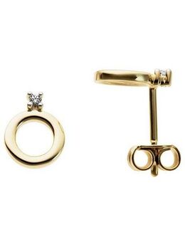 Firetti Paar Ohrstecker Schmuck Geschenk Gold 333 Ohrschmuck Kreis, mit Brillant - Krappenfassung
