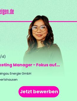Marketing Manager (w/m/d) - Fokus auf Grafik & visuelle Kommunikation - Obertshausen
