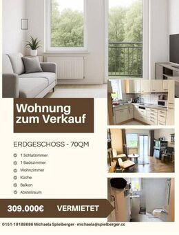 Gepflegte Erdgeschosswohnung in Donauwörth - 70 m² - vermietet - solide Kapitalanlage - Donauwörth