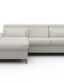 sit&more Ecksofa Cabrio L-Form, mit Sitztiefenverstellung, Arm- und Kopfteilverstellung, 2 Nierenkissen, Federkern, optional Bettfunktion und Stauraum