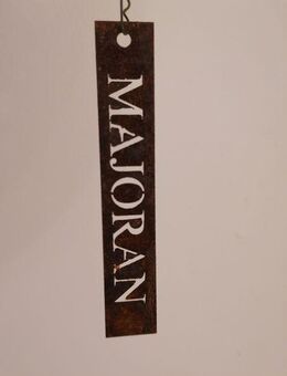 Edelrost Kräuterschild "Majoran" - Kraftisried