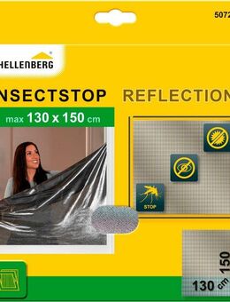 SCHELLENBERG Fliegengitter-Gewebe Reflection, reflektierender Insektenschutz, (Set, 1-St), für Fenster, 130 x 150 cm, anthrazit