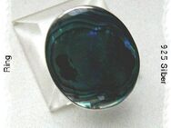Edelsteinschmuck, Ring mit großer Pauamuschel Stein, 925 Silber - Fintel