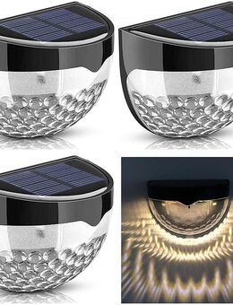 4x Solarleuchte Solarlampe Außen Garten Wandlampe Strahler Haus Set Set534 - Wuppertal