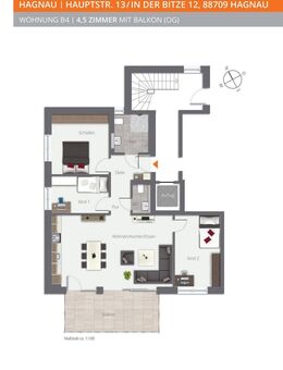Lichtdurchflutet 4,5-Zimmer-Neubauwohnung im KfW-Effizienzhaus 40 - Hagnau (Bodensee)
