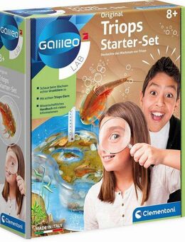 Clementoni® Experimentierkasten Galileo, Original Triops Starter-Set, Made in Europe