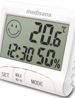 Medisana HG 100 Innenwetterstation (Innenwetterstation mit Anzeige von Luftfeuchtigkeit und Raumtemperatur)
