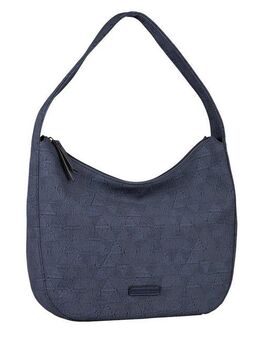 TOM TAILOR Hobo Carrie, aus realistisch wirkendem Denim Jacquard auf weichem Lederimitat