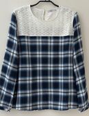 Bluse-Shirt von edc Gr. S blau-weiß in 49377