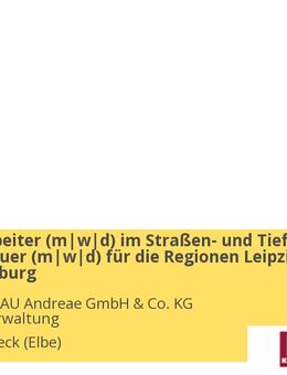 Baufacharbeiter (m|w|d) im Straßen- und Tiefbau (Straßenbauer (m|w|d)) für die Regionen Leipzig und Magdeburg - Schönebeck (Elbe)