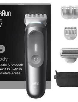 Braun Haarschneider Body Groomer BG7550, mit Smartlight & SkinGuard, 100 Min Akku, wasserdicht