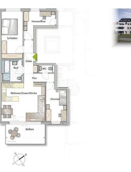 Moderne Familienwohnung mit Homeoffice und Balkon - Perfekt durchdacht für den Alltag! - Sindelfingen