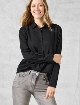 CECIL Langarmbluse mit dekorativer Knopfleiste