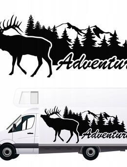Produktbeschreibung: Aufkleber für Wohnmobil, Wohnwagen, Auto - Berge (170x70 cm) Design 11 Set 2 - Ingolstadt