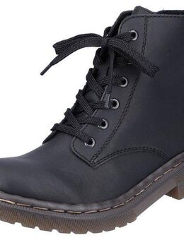 Rieker Schnürboots, Schnürstiefelette, Blockabsatz, mit Logoprägung
