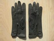 Damen Leder Handschuhe grau Echtleder Gr. 7 1/2 Paar Vintage 8,- - Flensburg