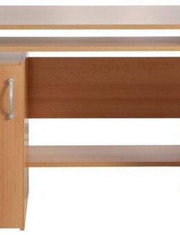 VOGL Möbelfabrik Schreibtisch Tim mit seitlich offenen Fächern & Tastaturauszug, Druckerablage, 1 Schublade, Breite 138 cm, Made in Germany