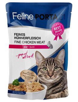 Sparpaket Feline Porta 21 Frischebeutel 24 x 100 g - Hühnerfleisch pur