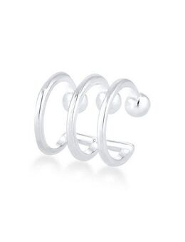 Elli Single-Ohrhaken Ear Cuffs 3er Ohrklemme Kugel Trend 925er Silber