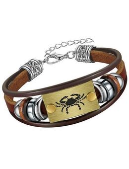 Firetti Armband Schmuck Geschenk Armschmuck Armkette Edelstein Sternzeichen, Made in Germany - mit Hämatit - mit Holzimitat