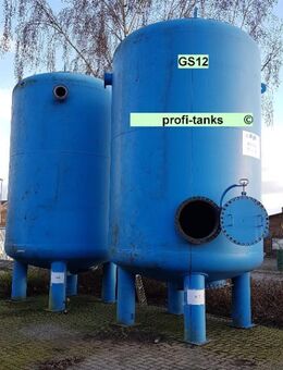 GS12 gebrauchter 26.000 L Stahltank Kiesfilter Drucktank Wasserzisterne Wassertank Normstahl Lagertank zur Filtration Epoxidharzauskleidung Düsenboden - Nordhorn