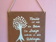 Spruchschild "Wurzeln" Edelrost - Kraftisried