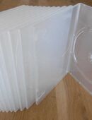 20x DVD Hüllen Slim Dünn 6mm DVD CD Blu-ray Box Farbe: transparent / weiß in 78315