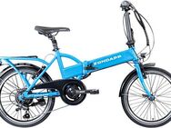 Zündapp E-Bike Faltrad Z101, 6 Gang Shimano Tourney RD-TY300 Schaltwerk, Kettenschaltung, Heckmotor, 270 Wh, Pedelec, Elektrofahrrad für Damen u. Herren