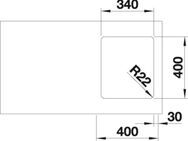 Blanco Küchenspüle ANDANO 340-U, rechteckig