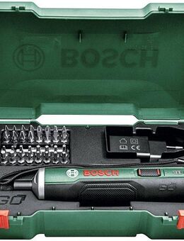 Bosch Home & Garden Akku-Schraubendreher PushDrive, inkl. 32-tlg. Bohreinsatz-Set, Akku und Ladegerät