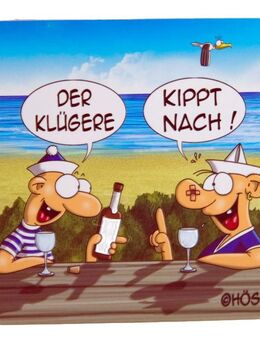 Lustiger Bierdeckel "Der Klügere kippt nach" aus Kork - witziger Glasuntersetzer - Berlin