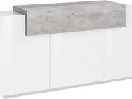 INOSIGN Sideboard Coro, Kommode, Schrank, Kredenz, grifflos mit Einlegeböden, mit 1 klappe, 3 Türen, Doppeltiefe B/T/H 160x45x85,6cm