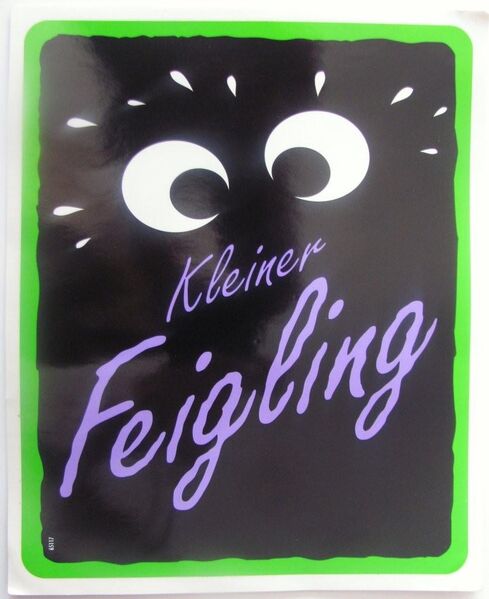 Kleiner Feigling - 2 Partyaufkleber 9 cm & 9 x 4 cm - Doberschütz