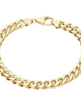 Luigi Merano Armband Panzerkette, Panzerarmband, teilmassiv, Gold 585