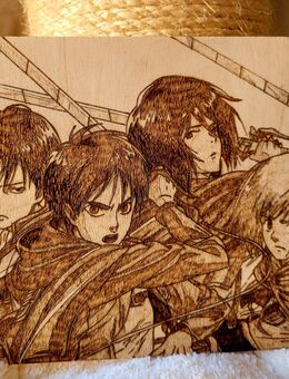 Attack on Titan Collage Brandmalerei A5 - Bietigheim-Bissingen