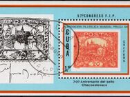 Kuba: MiNr. 3218 Bl. 112, 26.08.1988, "Int. Briefmarkenausstellung PRAGA 1988", Block, Tagesstempel - Brandenburg (Havel)