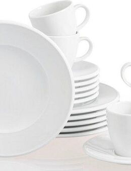 Retsch Arzberg Kaffeeservice Geschirr-Set, Service Novo (18-tlg), 6 Personen, Porzellan, Made in Germany, 18 Teile, für 6 Personen