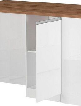 KOCHSTATION Kücheninsel KS-Sole, Breite 160 cm, 2 Türen, 4 offene Fächer