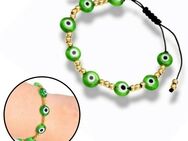 Armband mit Nazar Boncuk Grüne Auge Runde Goldfarbene Perlenoptik Schmuck Grün 9,90* - Villingen-Schwenningen