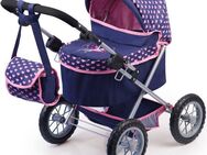 Bayer Puppenwagen Trendy, dunkelblau, mit Wickeltasche