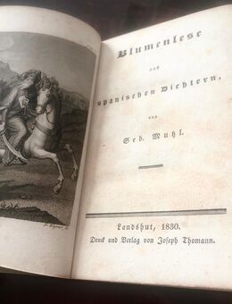 Blumenlese aus spanischen Dichtern v.Seb. Mutzl 1830 - Wörthsee
