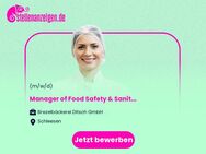 Manager of Food Safety & Sanitation (m/w/d) - Oranienbaum-Wörlitz Zentrum