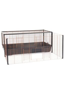 Interzoo Kaninchenkäfig 120 mit Erweiterung - L 118 x B 116 x H 50 cm