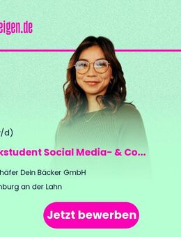 Werkstudent Social Media- & Content Marketing (m/w/d) - Limburg (Lahn)