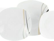 CreaTable Teller-Set Square City Line, Tellerset 18-tlg (18-tlg), 6 Personen, Porzellan, Moderner Urban Style