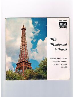 Mit Mantovani in Paris-Vinyl-SL-EP,DECCA,50/60er Jahre,Rar ! - Linnich