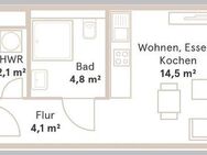 Erstbezug modernen 2-Zimmer-Neubauwohnung mit EBK und Stellplatz (3.OG) - Bubenreuth