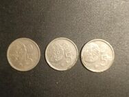 3 Stück Münze Spanien 5 Pesetas 1982 PTAS Peseten Carlos zur WM 1982 - Essen