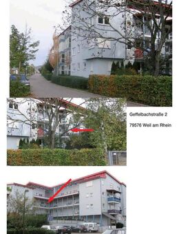 2 Zi-Whg. Weil am Rhein. Frei, 50 qm, 2.OG, Balkon, BJ1995, Lift, Keller - Weil (Rhein)