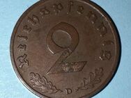 2 Reichspfennig 1939 „D“ Kursmünze Deutsches Reich 2. Weltkrieg - Münster (Hessen)